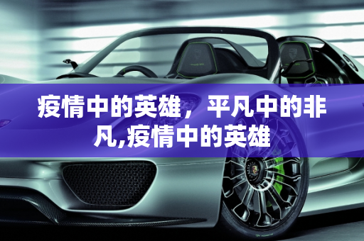 疫情中的英雄，平凡中的非凡,疫情中的英雄