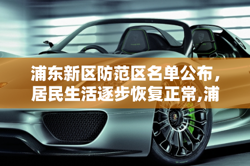 浦东新区防范区名单公布，居民生活逐步恢复正常,浦东新区防范区名单